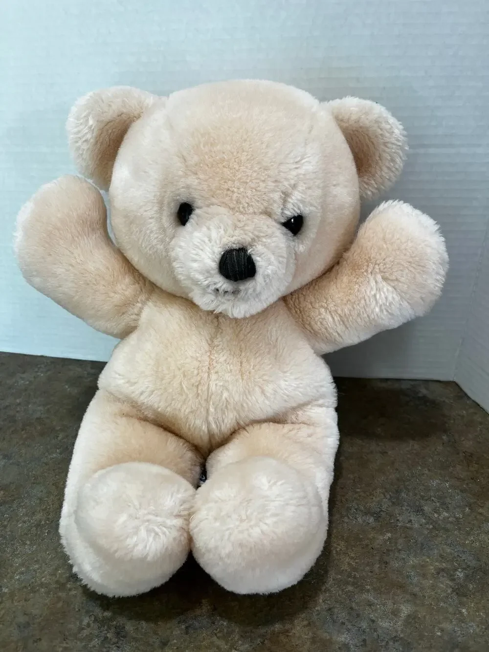 Vintage DAKIN 1979 RARE Teddy bear peach/pink stuffed plush toy collectible